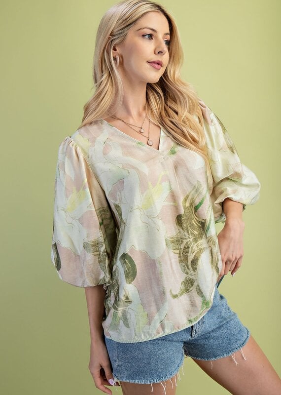 Lily Floral V-Neck Top