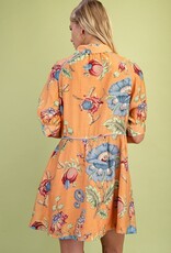 Floral Print Shirt Dress