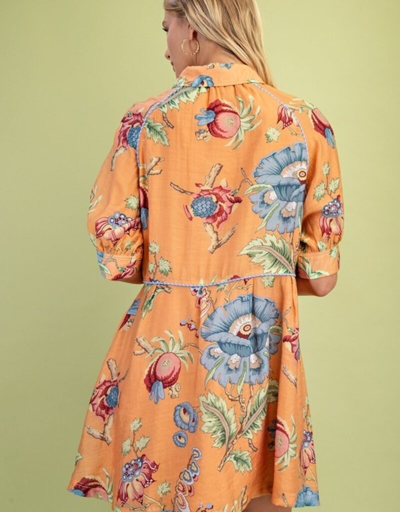 Floral Print Shirt Dress