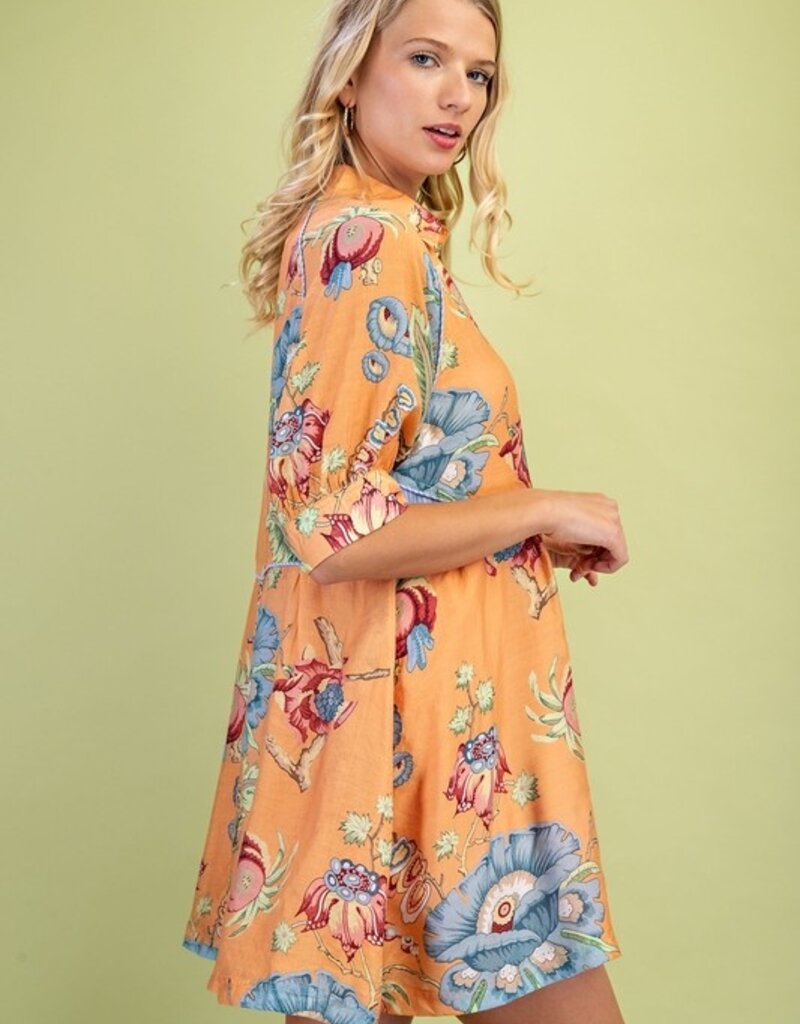 Floral Print Shirt Dress