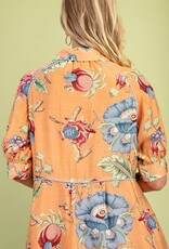 Floral Print Shirt Dress