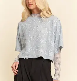 Floral Vine Mesh Crop Top