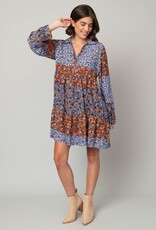 Ditsy Johnny Collar Babydoll Dress