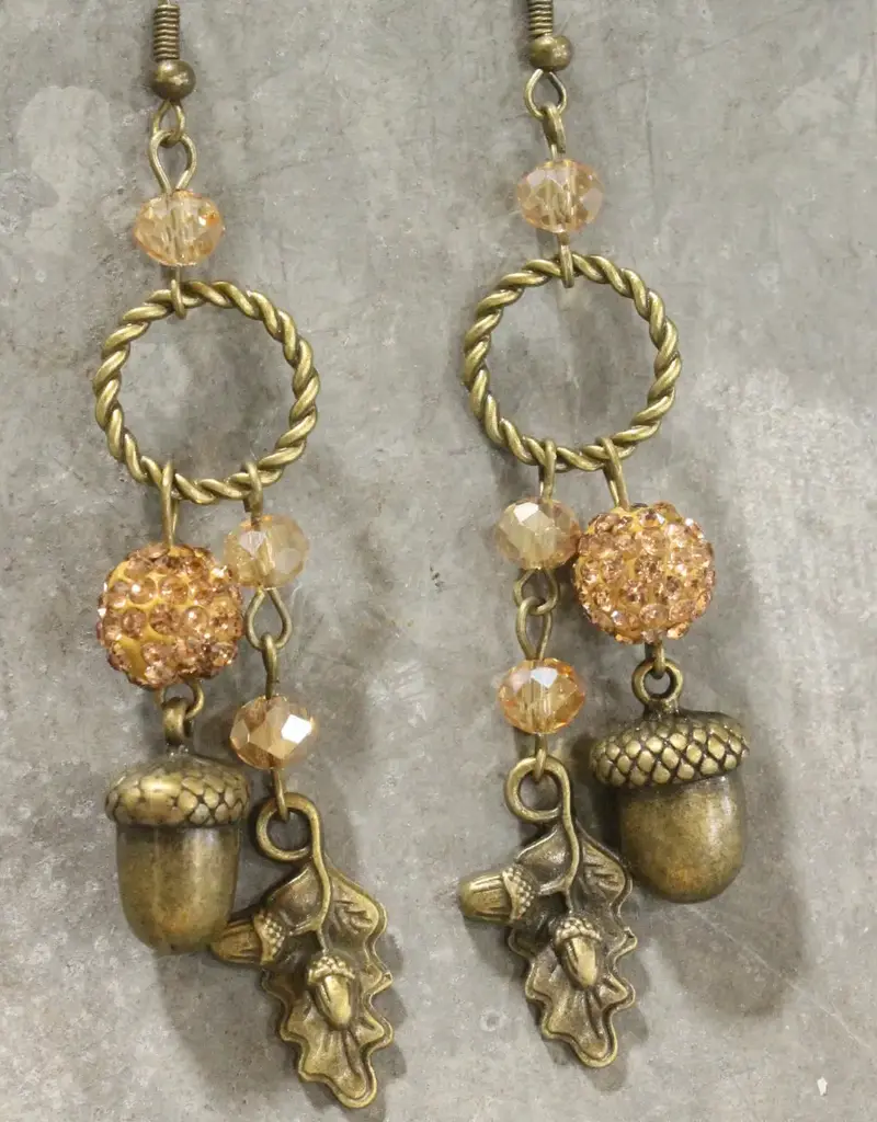 All About the Nutty Acorns Dangle Drop Earrings