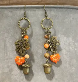 Nuts About Fall Season Dangle Earrings