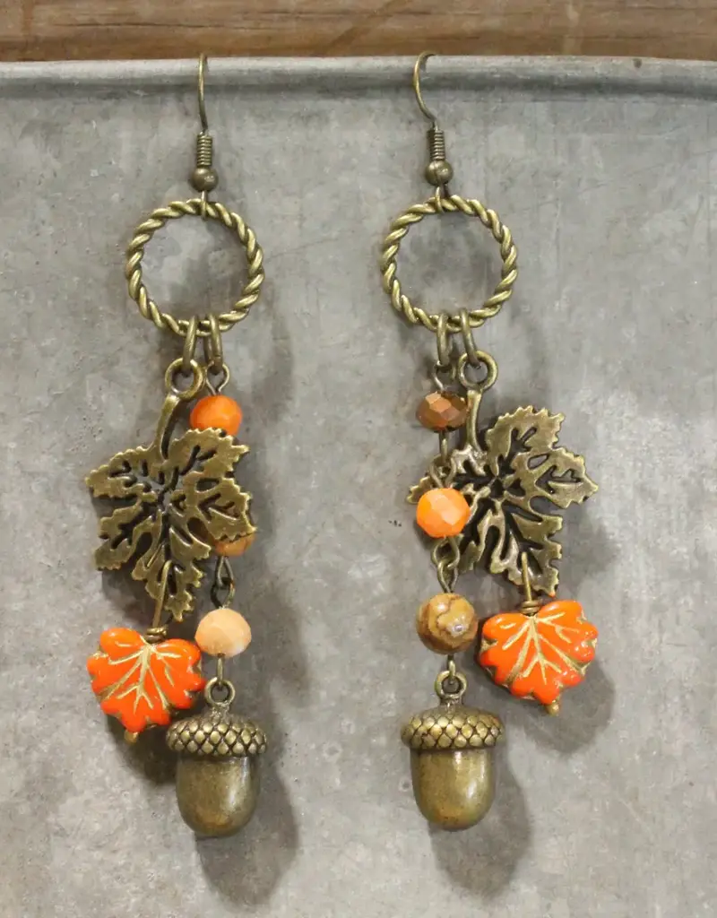 Nuts About Fall Season Dangle Earrings