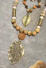 Nature Sings, Leaves Fall Triple Layered Necklace