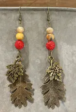 Falling For Autumn Leaves Dangle Drop Earrings