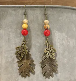 Falling For Autumn Leaves Dangle Drop Earrings