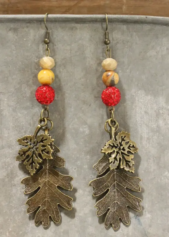 Falling For Autumn Leaves Dangle Drop Earrings