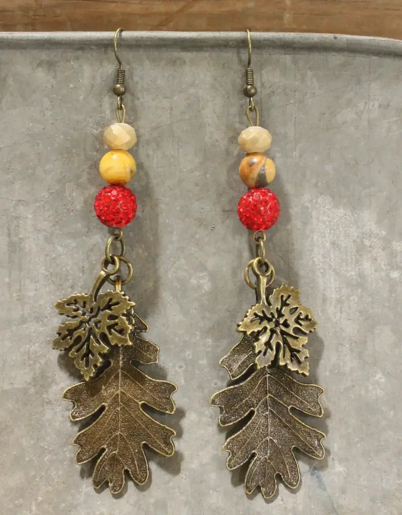 Falling For Autumn Leaves Dangle Drop Earrings
