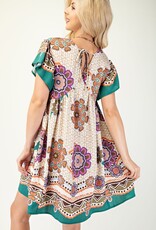 V-neck Dress With Back Tie
