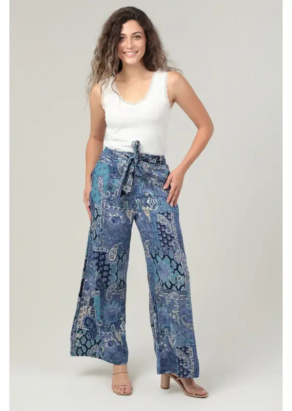Paisley Patchwork Wide Leg Pant