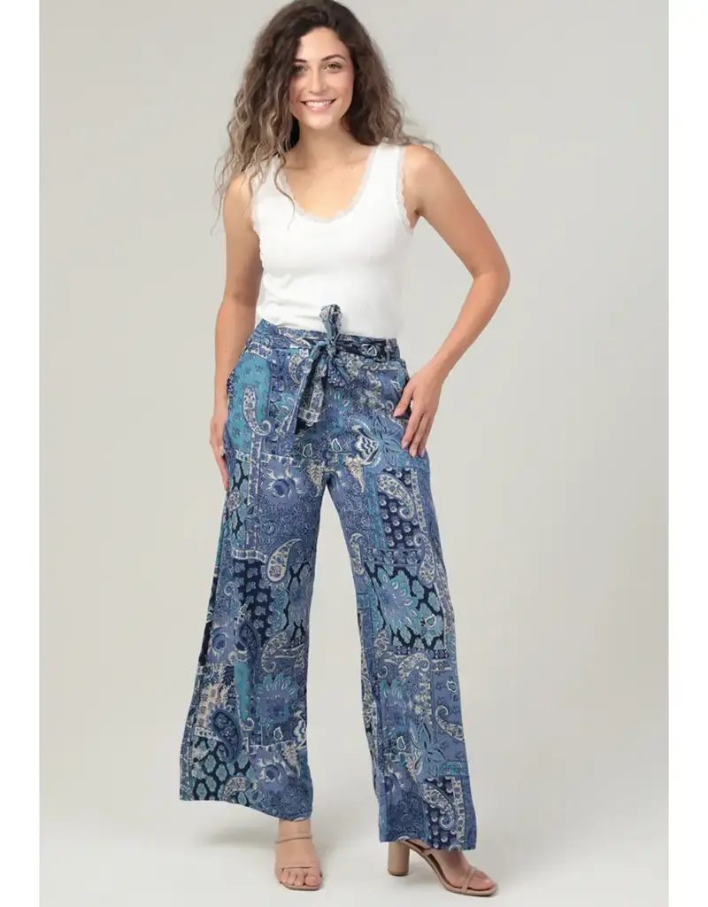 Paisley Patchwork Wide Leg Pant