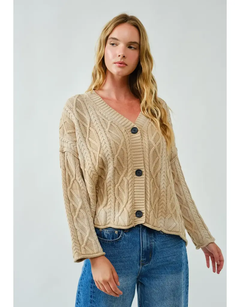 Oversized Cable Cardigan