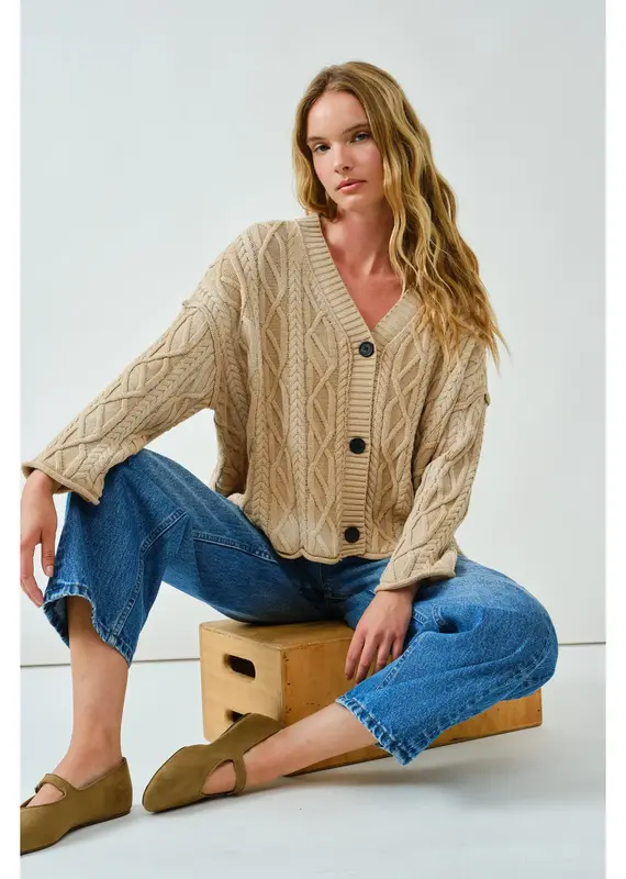 Oversized Cable Cardigan