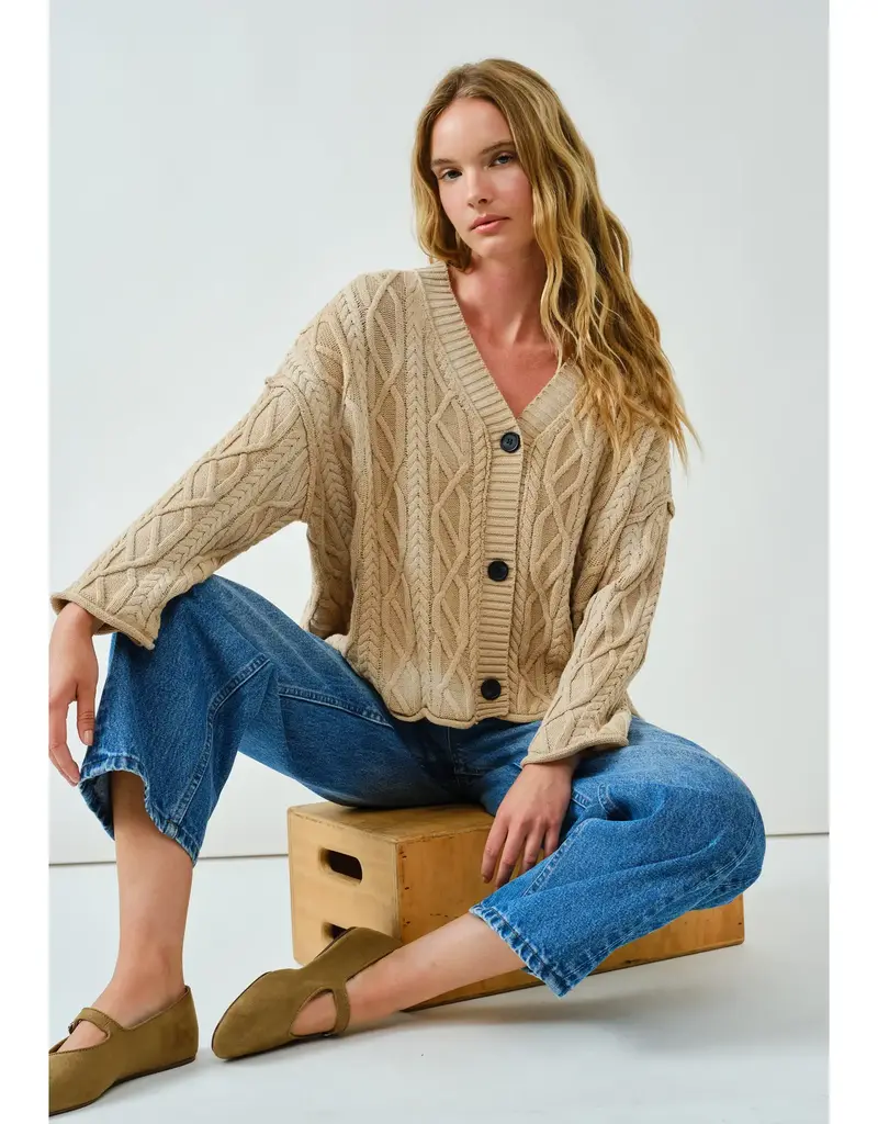 Oversized Cable Cardigan