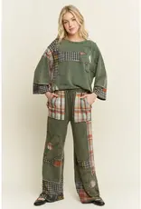 Daisy Plaid Mineral Washed Top