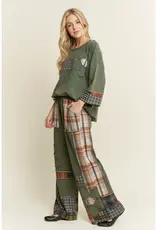 Daisy Plaid Mineral Wash Pant