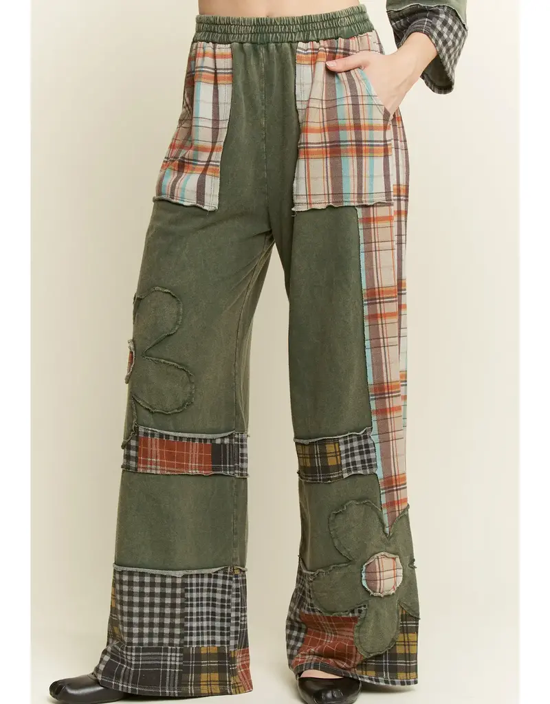Daisy Plaid Mineral Wash Pant