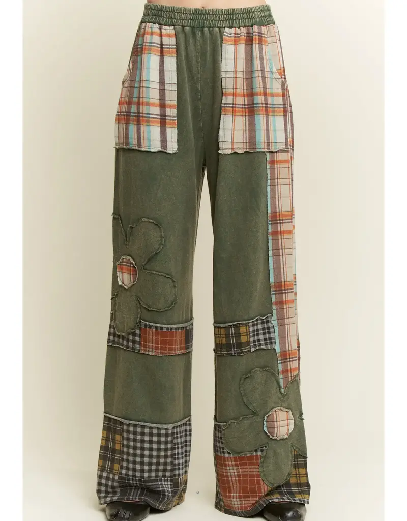 Daisy Plaid Mineral Wash Pant