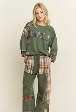 Daisy Plaid Mineral Wash Pant