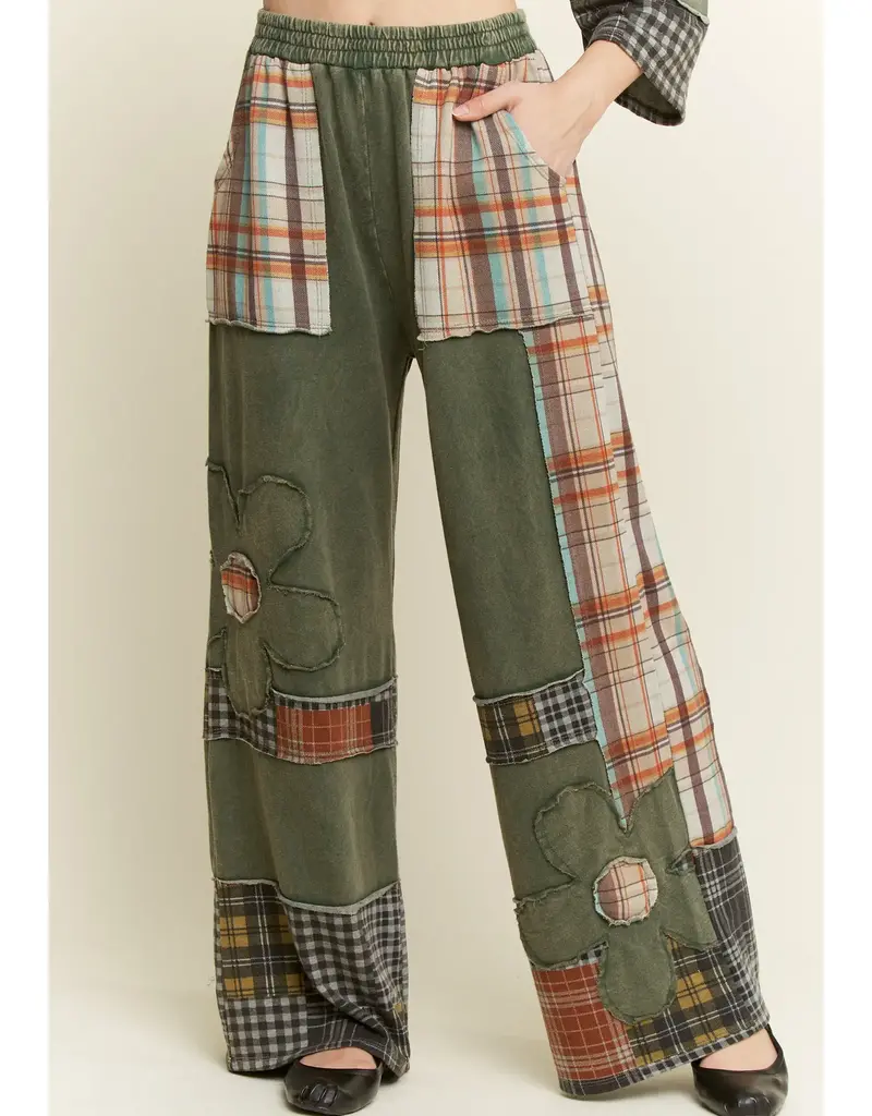 Daisy Plaid Mineral Wash Pant