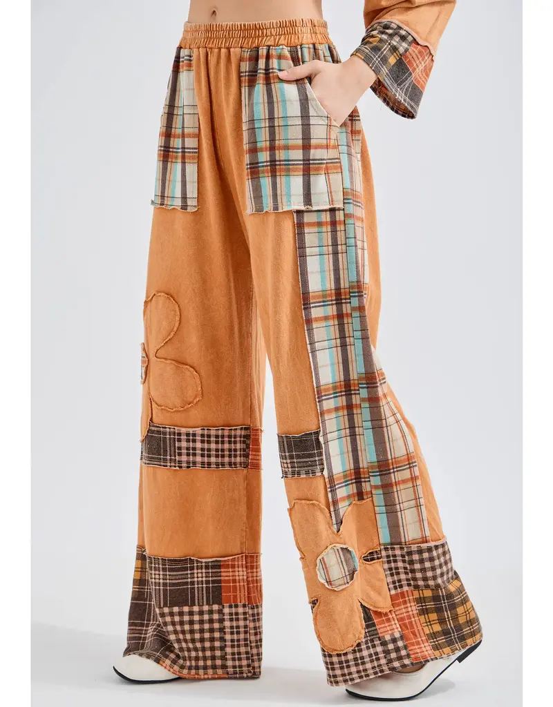 Daisy Plaid Mineral Wash Pant