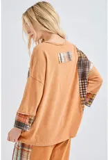 Daisy Plaid Mineral Washed Top