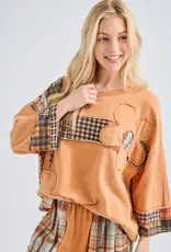 Daisy Plaid Mineral Washed Top
