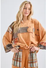 Daisy Plaid Mineral Washed Top