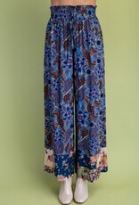 Rachel Mixed Print Wide Leg Pant