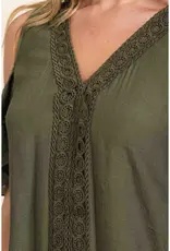 Candice Crochet Front Cold Shoulder Top