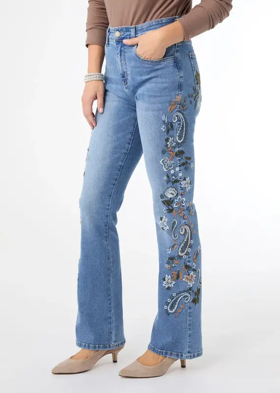 Everstretch Baby Bootcut with Side Embroidery