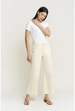 High Rise  Wide Crop Raw Hem