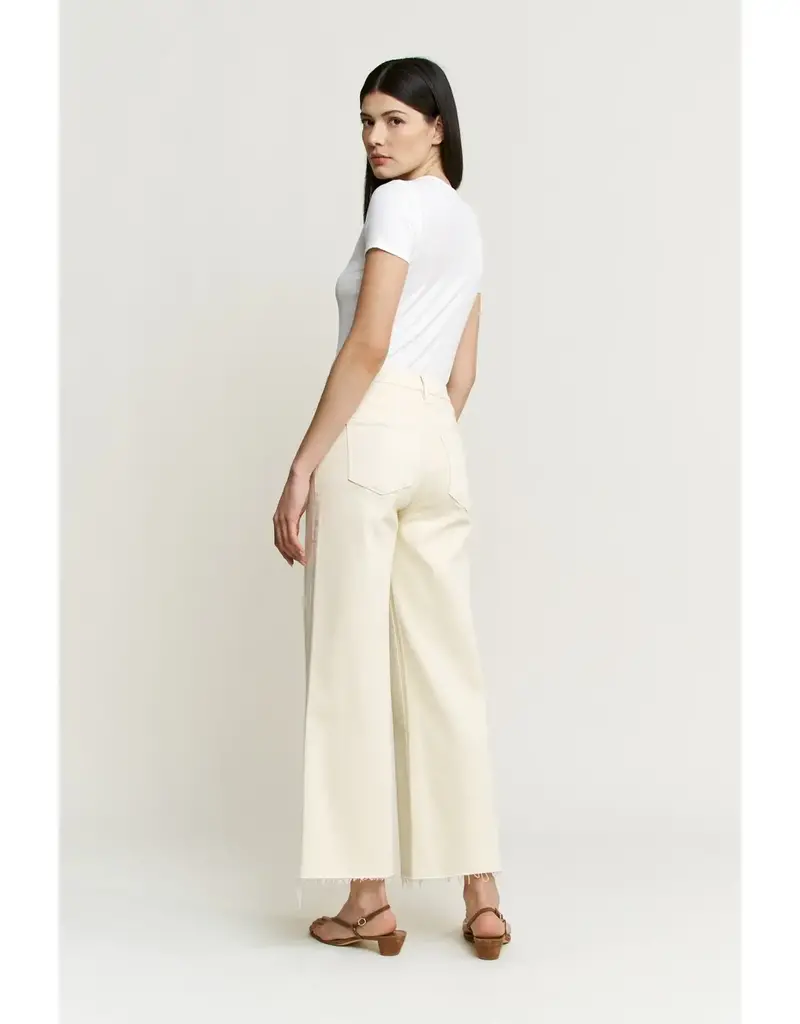 High Rise  Wide Crop Raw Hem