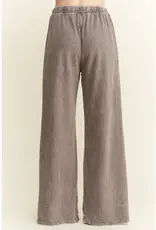 Mineral washed Leopard Print Pocket Side Trim Pant