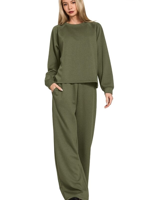 Scuba Crewneck Pullover & Pants 2 Piece Set