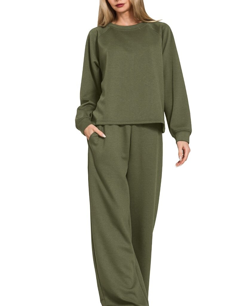 Scuba Crewneck Pullover & Pants 2 Piece Set