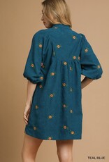 Sunflowers In Bloom Corduroy Dress