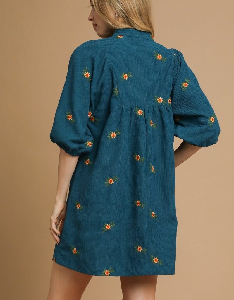 Sunflowers In Bloom Corduroy Dress