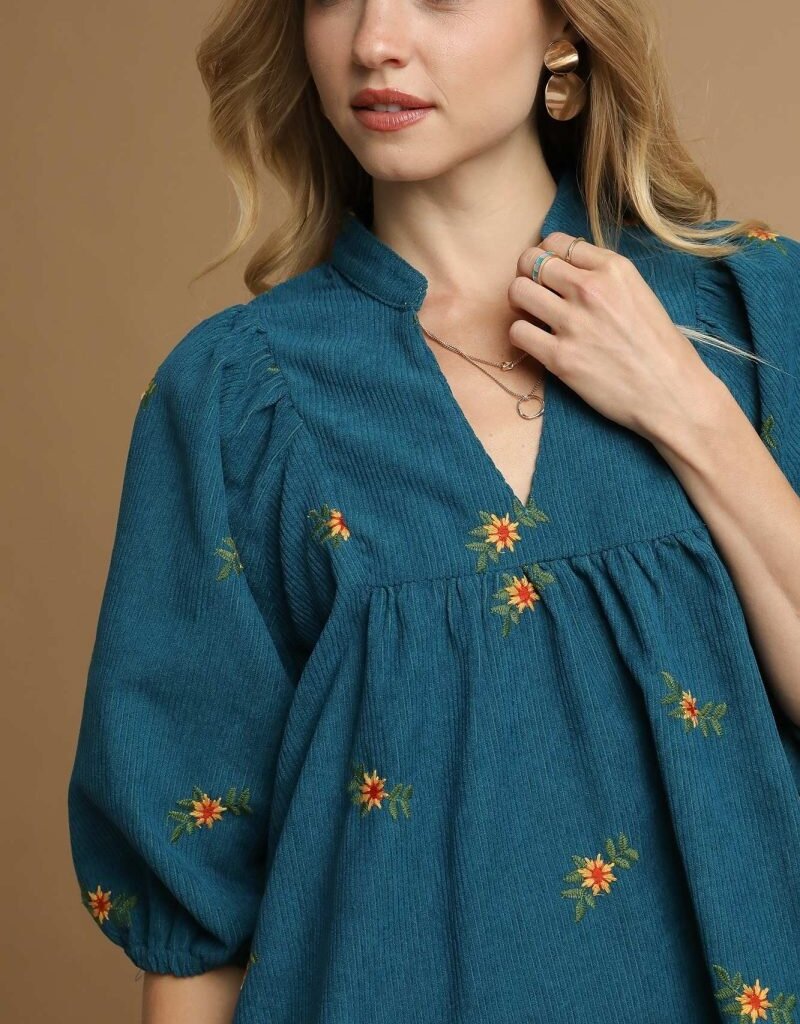 Sunflowers In Bloom Corduroy Dress