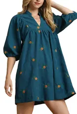 Sunflowers In Bloom Corduroy Dress