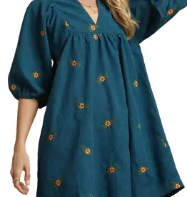 Sunflowers In Bloom Corduroy Dress