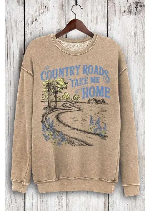 Country Roads Take Me Home Mineral Sweatshirt