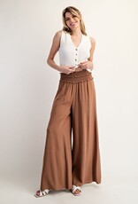 Smocked Wide Leg Pants