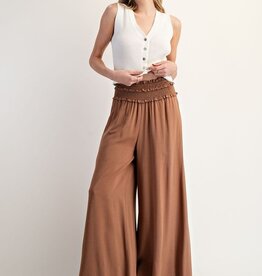 Smocked Wide Leg Pants