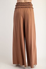 Smocked Wide Leg Pants
