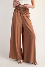 Smocked Wide Leg Pants