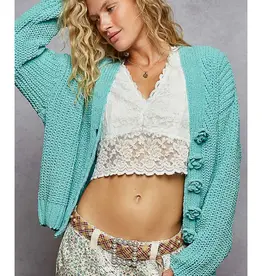 Sweet Flower Button Front Cardigan